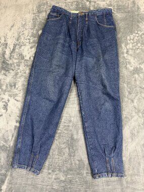 Vintage Venezia High-Waisted Tapered Leg Denim Jeans Size 22 Blue